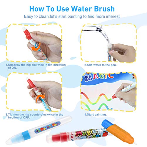 image for Doodle Drawing Mat, YEEGO Water Doodle Mat Aqua Coloring Mat Extra Lar