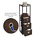 SONGMICS Industrial Storage Ladder, Multifunctional Corner Shelf Rack, 5-Tier Shelving Unit, 3 Removable Storage Boxes, for Living Room, Bedroom ULLS05X