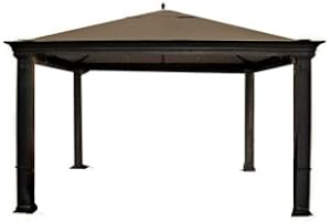 Garden Winds Replacement Canopy Top Cover for Tiverton Series 3 Gazebo - Riplock 350 - Nutmeg