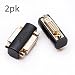 DVI coupler female to female gender changer bulkhead mount adapter (black gold plated) 2 Pack primary