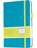 Scribbles That Matter (Pro version) Mini Dotted Journal Notebook Diary (Pocket Size) - Elastic Band - Beautiful Designer Cover - Premium Thick Paper (Teal)