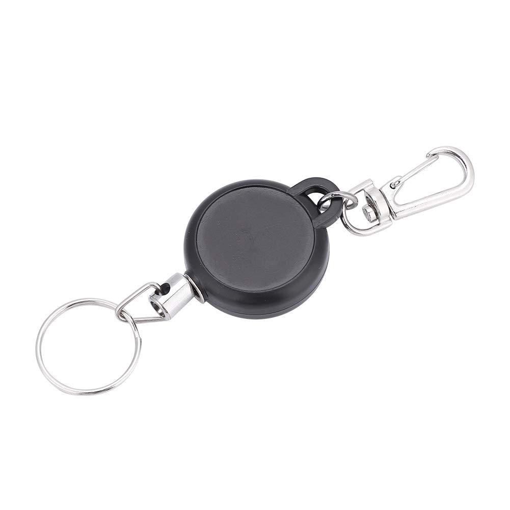 Tbest Heavy Duty Retractable Keychain Key Chain Key Reel Retractable Key Holder, 1pcs Heavy duty Badge Holder Key Chain with 23.6 Inches Steel Wire Rope