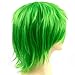 Modernfairy Hair Heat Resistant Synthetic Wigs Short Glueless Costume Wig Cosplay Party for Women Men Green
