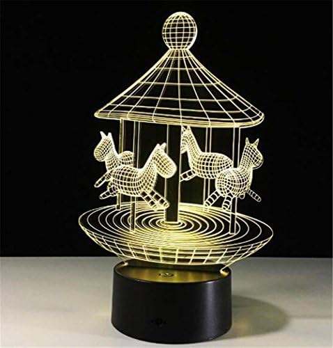 REDOI 3D Night light Rotate Trojan Colorful remote control Touch led lights Creative gift