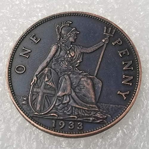 BoBoLing Best US Dollars -1 Penny George British Old US Coin-UK Old Coin Collecting - US Dollar Old Coin - Uncirculated/Collectable Condition