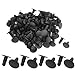 uxcell 100 Pcs Car Plastic Push in Fastener Rivets Clips Black Fit 9x6.5mm Hole