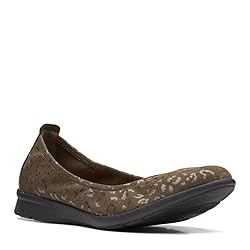 Clarks Women's Jenette Ease Ballet Flat, Olive