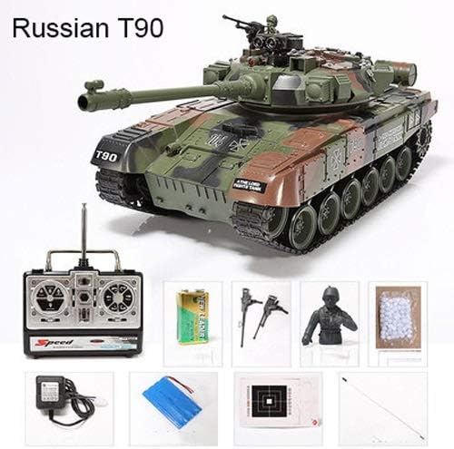 ZHIPENG Model Car 1/20 Passion RC War Tank Main Battle Tank 15 Channel With Sound And Shoot Bullet Recoil Effect Remote Control Tank Model Electronic Toy RTR Children And Adult Birthday Exclusi
