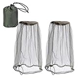 2 Pack Mosquito Head Net Face Mesh Head Cover for