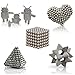 MagneBalls 5mm Magnetic Ball Sculpture Toy- Perfect for Crafts, Jewelry, Education and Intelligence Development. Fidget Cube Provides Relief for Office Stress, ADHD, Autism, and Anxiety (Chrome)