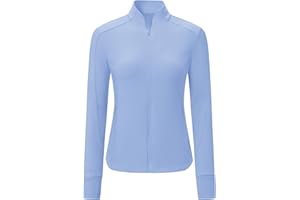 JHMORP Women's Workout Jacket Full Zip Up Lightweight Running Athletic Track Jackets with Thumb Holes