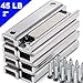 CMS Magnetics Heavy Duty Neodymium Channel Magnets w/Countersunk Holes 45 LB Holding Power Mounting Magnets for Doors, Cabinets, Gun Holders - 8 Pack w/16 Screws Included