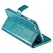 iPhone 6S Plus/ 6 Plus Case, HLCT PU Leather with Soft TPU Protective Bumper, Built-in Stand Kickstand, Cash and Card Pockets (Teal)