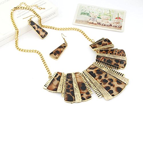 image for sameno 2018 Fashion New Girl Women Mixed Style Bohemia Leopard Bib Cha