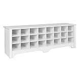 Prepac White Hall Bench with Storage and