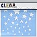 Clear Scraps CSSM6-STARS Translucent Plastic Film Stencil, Stars, 6-Inch x 6-Inch