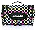 Cosmetic Bag - MakeUp Organizer - Lightweight Hanging Toiletry Travel Bag with Multiple Compartments in Polka Dot, Durable, Stylish & Fun