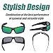 Duduma Tr601 Polarized Sports Sunglasses for Baseball Cycling Fishing Golf Superlight Frame (139 Black matte frame with green lens)