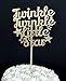 Twinkle Twinkle Little Star Gold Glitter Paper Cake Topper