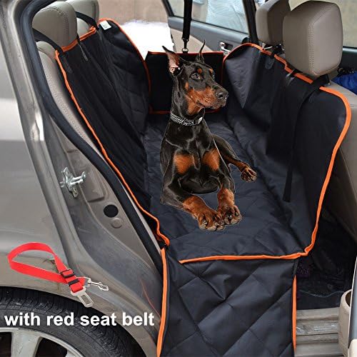Mydays Waterproof Quilted Soft Hammock Seat Cover with Zipper Bench Seat Cover for Dogs , Washable Oxford Fabric Car Back Seat Cover for Dogs , Fits all Cars by Mydays