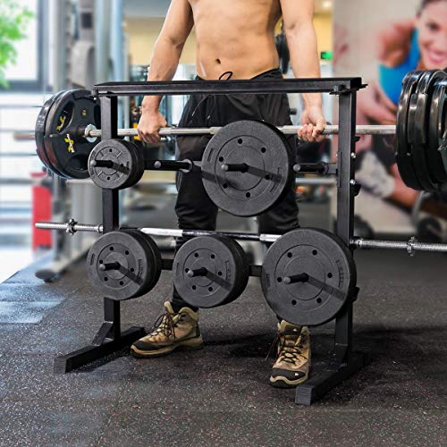 Yaheetech-Hantelablage-Hantelstaender-Scheibenstaender-max-Belastbarkeit-300-kg-fuer-Langhanteln-und-Gewichtsscheiben-rutschfest