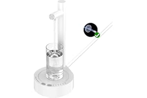 FLOVERKITY Intelligent Desktop Water Dispenser Automatic Drinking, Water Dispenser for 5 Gallon Bottle, Portable Dispenser with Jug Cap & Filter Head, for Home, Office, Outdoor (White)