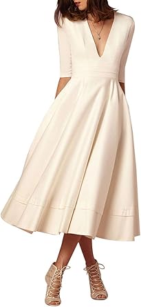 deep v neck cocktail dress