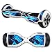 MightySkins Skin for Self Balancing Mini Scooter Hover Board - Blue Flames | Protective, Durable, and Unique Vinyl Decal wrap Cover | Easy to Apply, Remove, and Change Styles | Made in The USA