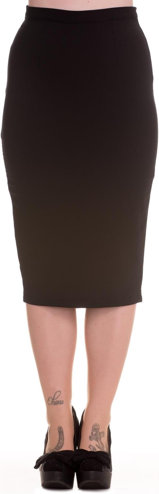 Tiger Milly Hell Bunny 50's Joni Pencil Skirt Black - UK 18-20 (2XL)
