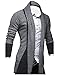 TAM WARE Mens Classic Fashion Marled Open-Front Shawl Collar Cardigan TWGG1308-GRAY-US L