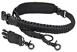 550 Paracord Sling 2 Point Rifle Sling with Shoulder Pad Adjustable Gun Strap Longest 5.2ft Large Open Rotation Snap