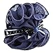 Polytree 2pcs Women's Chiffon Rose Flower Bow Hair Clip (Beige Navy)
