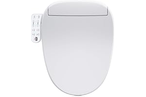 ZMJH 236 Bidet Toilet Seat Elongated - Endless Warm Water, Heated Seat & Vortex Wash, Dual Front/Rear Cleaning, Warm Air Dryer, LED Night Light, Electric-Powered (Elongated)