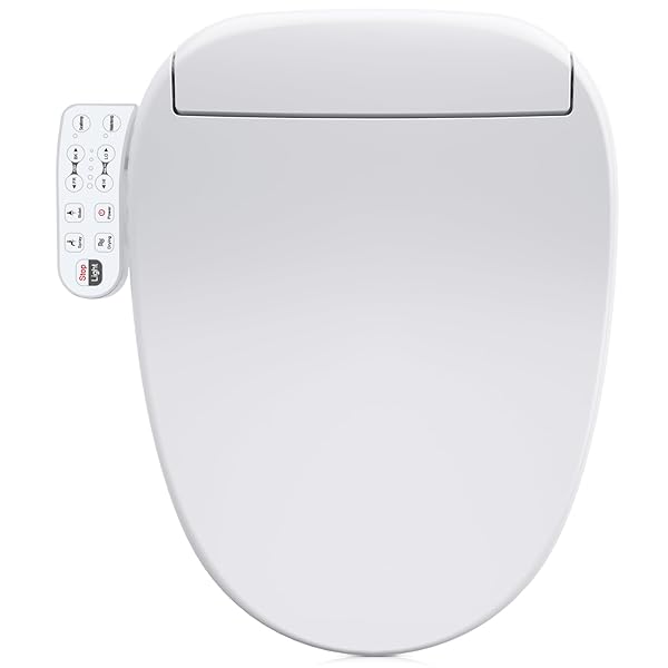 ZMJH 236 BIDET TOILET SEAT ELONGATED – ENDLESS WARM WATER, HEATED SEAT & VORTEX WASH, DUAL FRONT/REAR CLEANING, WARM AIR DRYER, LED NIGHT LIGHT, ELECTRIC-POWERED (ELONGATED)