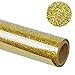 RUSPEPA Glitter Heat Transfer Vinyl -Glitter Flake Design Great for T-Shirt, Garments Canvas Bags and Other Fabrics-19.5 X 12Inch-Gold