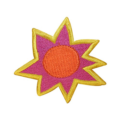ID 3165 Colorful Sun Patch Cartoon Emblem Craft Embroidered Iron On Applique