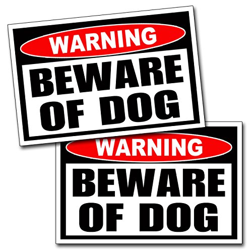 Beware Of Dog Warning Danger Sticker Vinyl Decal Dogs (609595123929)
