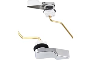 ANJOES Side Mount Toilet Tank Lever Kit, Toilet Trip Lever Compatible with American Standard/Mansifield, Toilet Flusher Replacement with Flapper Chain, Universal Fit, Chrome