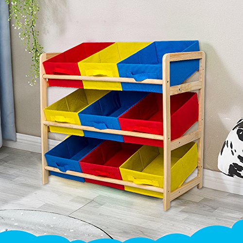 Baby Toy Organizer Storage Bins Removable Multicolored Storage Rack Folding Box for Kids Childrens Playroom Furniture