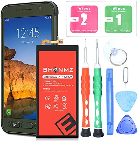 Galaxy S7 Active Battery Upgraded,SHENMZ 4300mAh Internal Li-Polymer Replacement EB-BG891ABA Battery for for Samsung Galaxy S7 Active SM-G891 G891A (AT&T) with Tool Kit