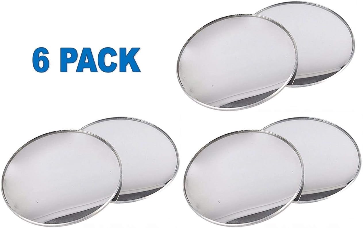 6 CAR Blind SPOT Mirrors Convex Glass for SUV Motorcycle Truck Snowmobiles 2" Stick ON Wholesale Bulk LOT