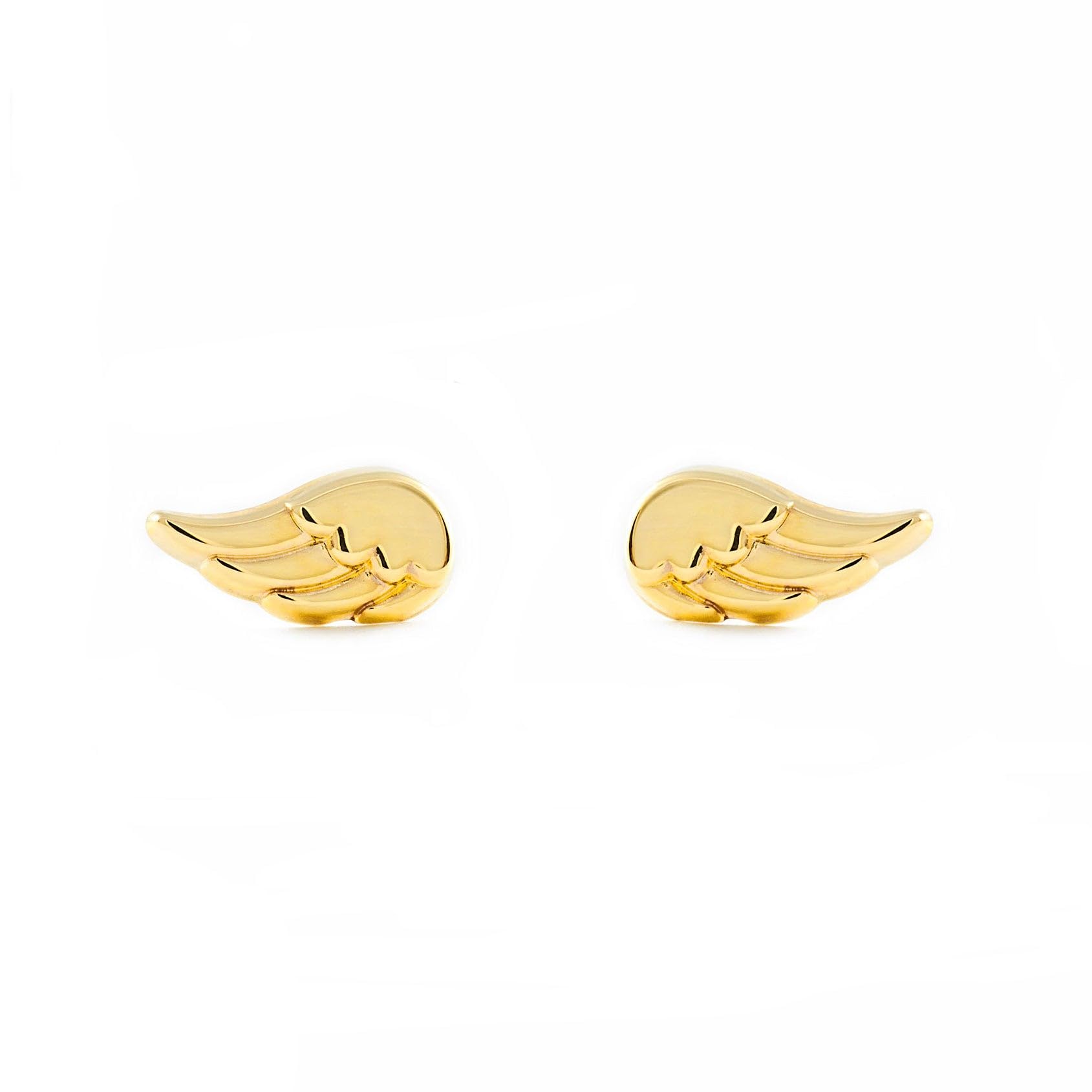 9ct Yellow Gold wings Children's Earrings