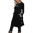 OFEEFAN Womens Long Sleeve Tunic Dres Fall Outfits with Pockets Buttons