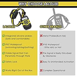 Lalolee Dog Training Collar, IPX7 Waterproof Shock
