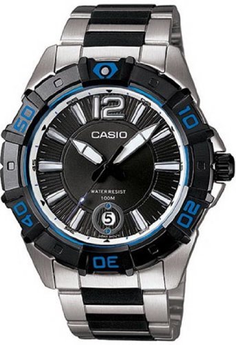 Casio Men's MTD1070D-1A1V Black Resin Quartz Watch with Black Dial