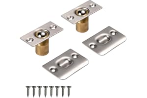 Mousike Closet Door Ball Catch,Stainless Steel Adjustable Ball Catch Door Hardware (2Pack)