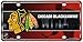 Rico Industries NHL Chicago Blackhawks Metal License Plate Tag, 6 x 11.5-inches