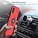 DESOF iPhone X Case, iPhone 10 Case with Ring Holder Kickstand, 360°Adjustable Ring Grip Stand Work with Magnetic Car Mount Anti-Fingerprint Slim Cover for Apple iPhone X (2017) 5.8 inch - Red