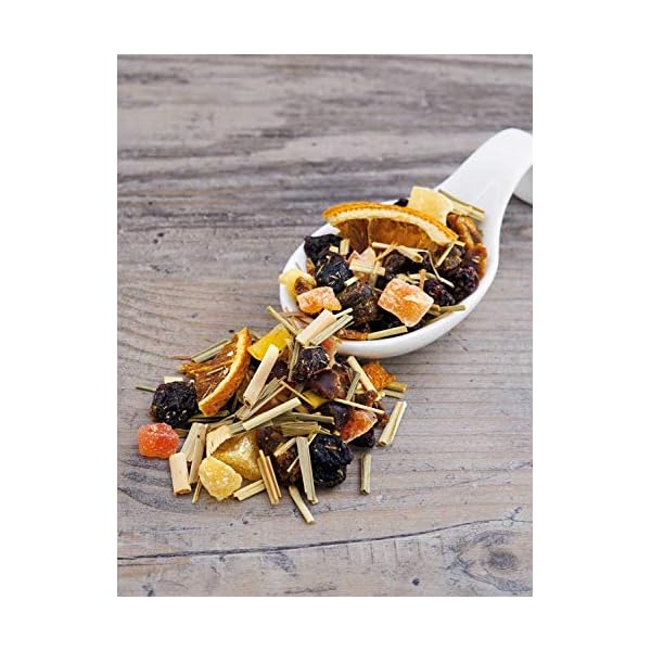Früchtetee lose Dattelzauber Südfrucht Dattel Korinthen Orange Ananas Mango Papaya Zitronengras Früchte Tee mit… – Bild 4