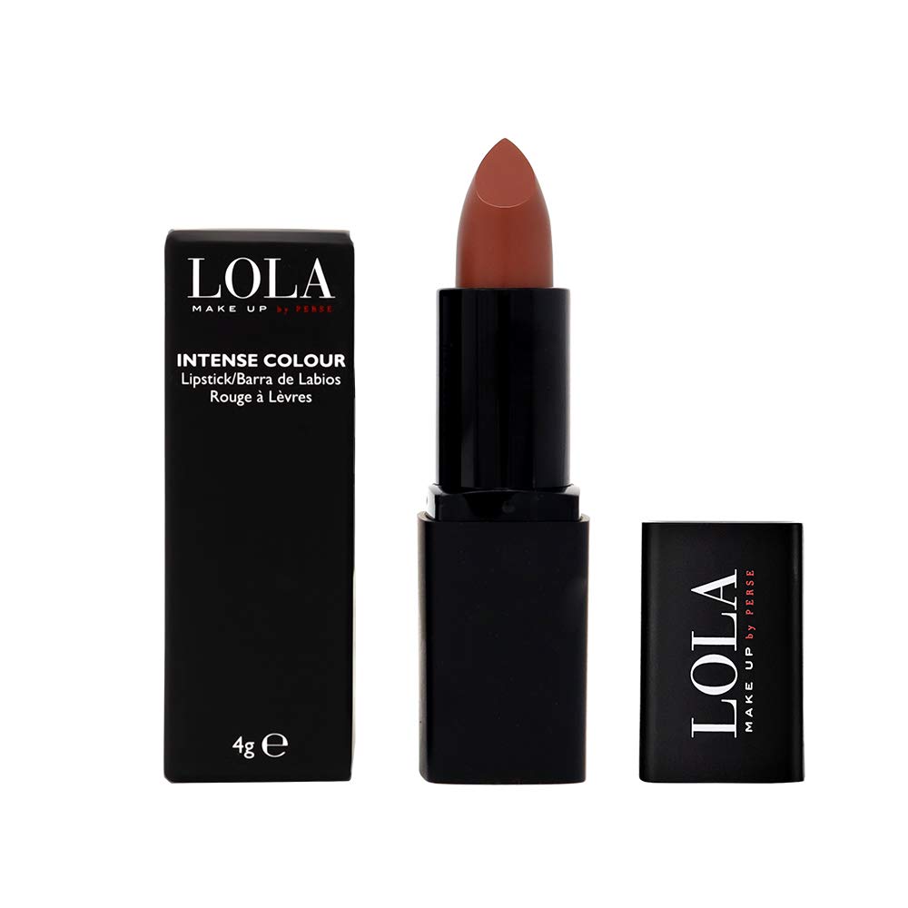 LOLA Make Up Intense Colour Lipstick, Vegan & Cruelty-Free Hydrating Lipstick with Glossy Finish & Full Coverage, Rosy Nude Shade [017 Autumn Rose]